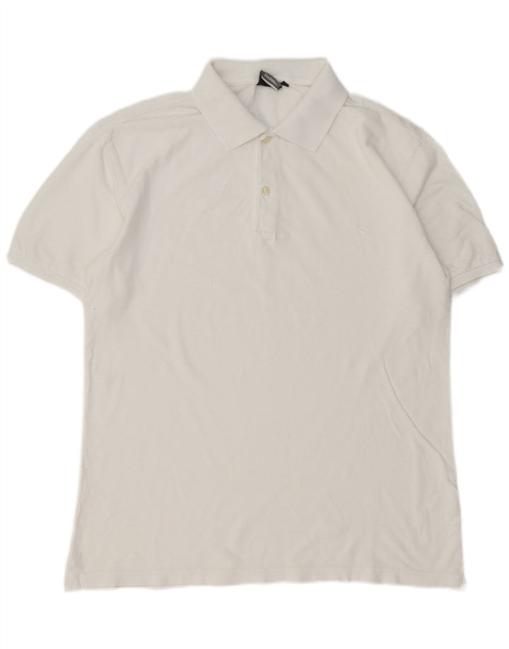 Diadora Mens Polo Shirt Large White Cotton