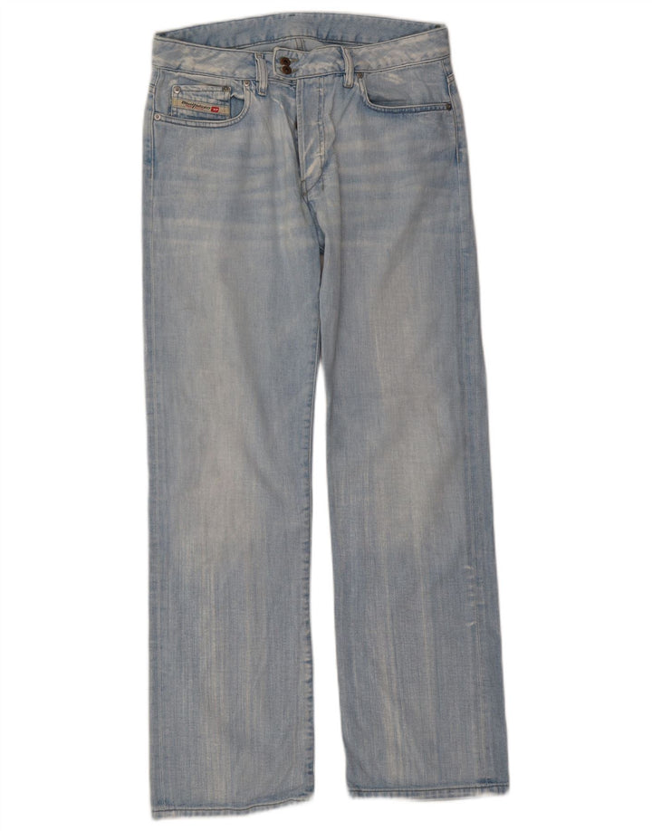 Diesel Mens Bootcut Jeans W32 L32 Blue Cotton