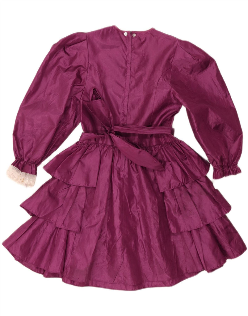 KIKO Girls Long Sleeve A-Line Dress 8-9 Years Purple Vintage Kiko and Second-Hand Kiko from Messina Hembry 