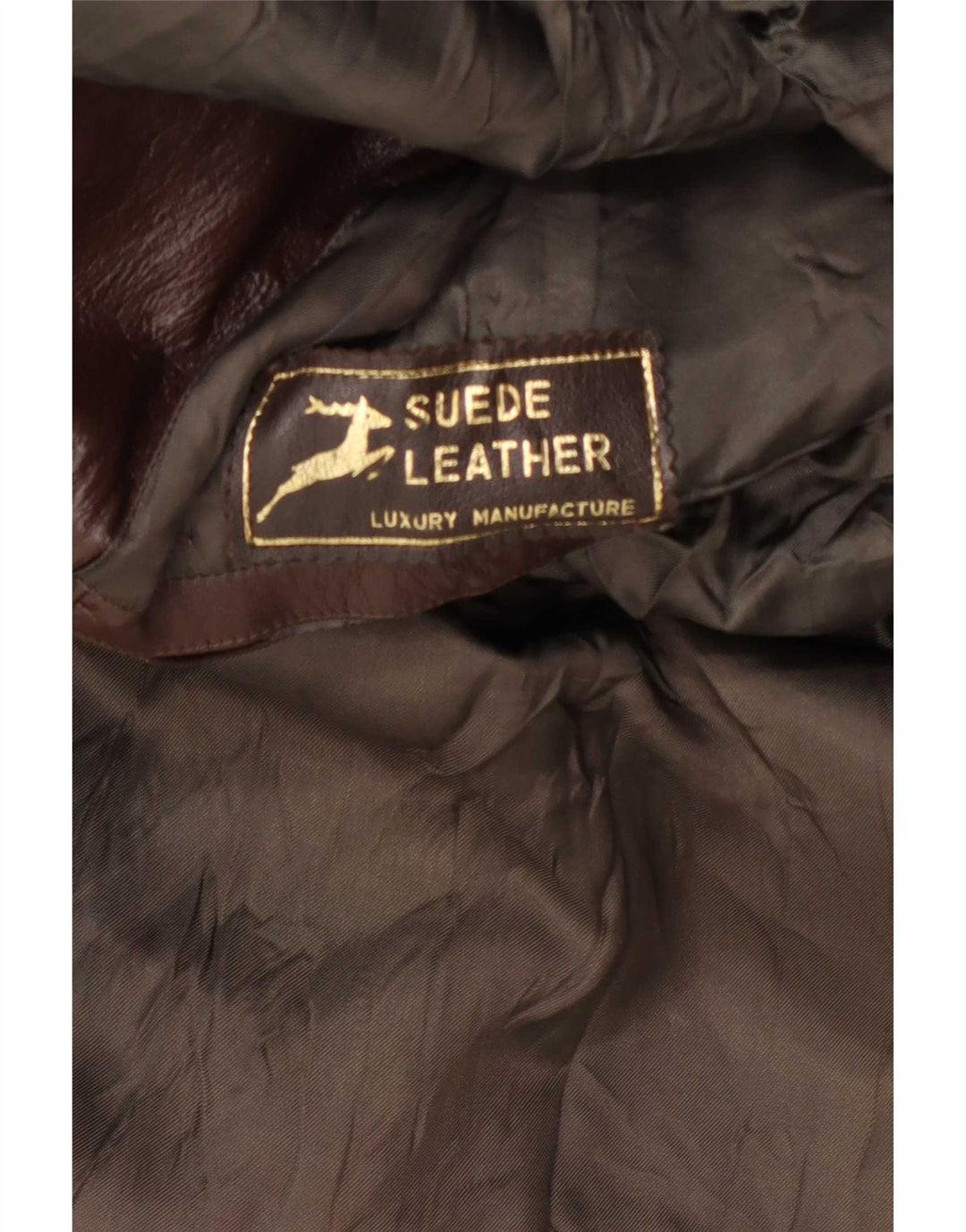 Vintage Mens Double Breasted Leather Coat UK 36 Small Burgundy