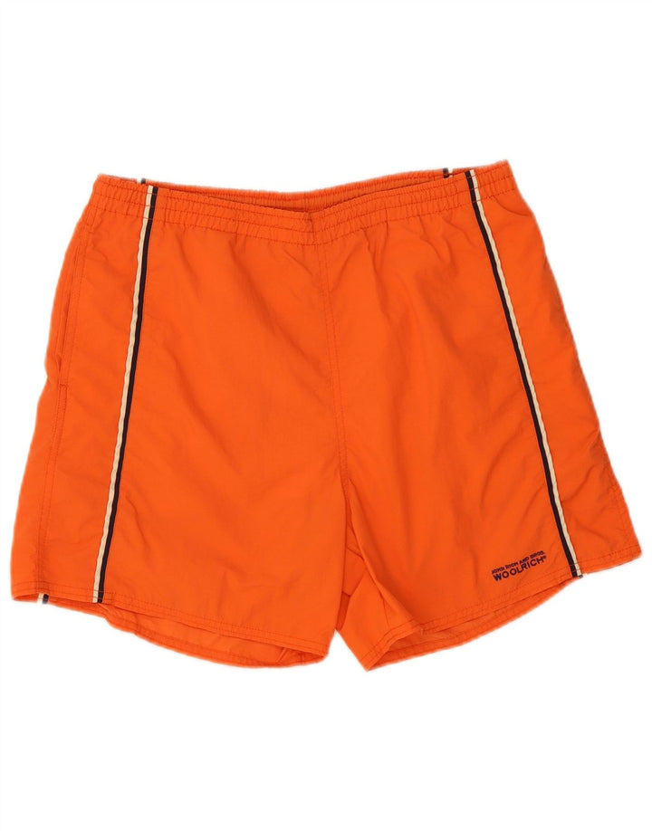 Woolrich Mens Sport Shorts Medium Orange Nylon