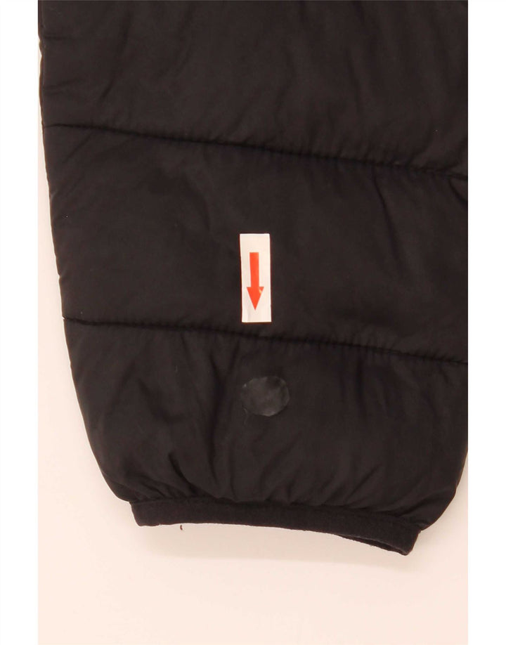 Napapijri Mens Hooded Padded Jacket UK 38 Medium Black Colourblock