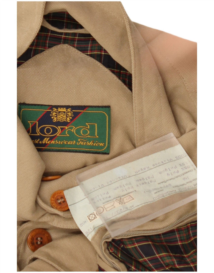 LORD Mens Bomber Jacket UK 42 XL Beige Polyester