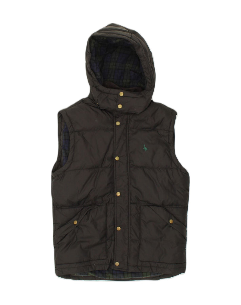 JACK WILLS Mens Hooded Padded Gilet UK 36 Small Brown | Vintage Jack Wills | Thrift | Second-Hand Jack Wills | Used Clothing | Messina Hembry 