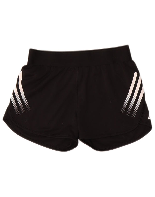 ADIDAS Girls Aeroready Sport Shorts 13-14 Years Black Polyester