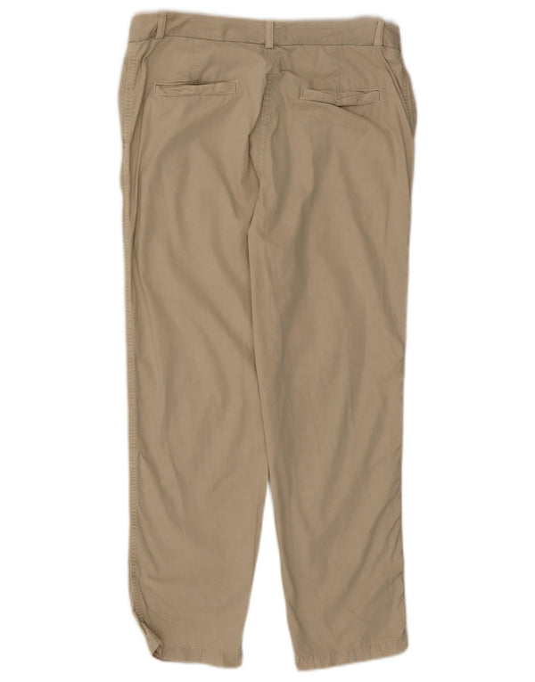 Marks & Spencer Womens Straight Chino Trousers UK 12 Medium W30 L26 Beige