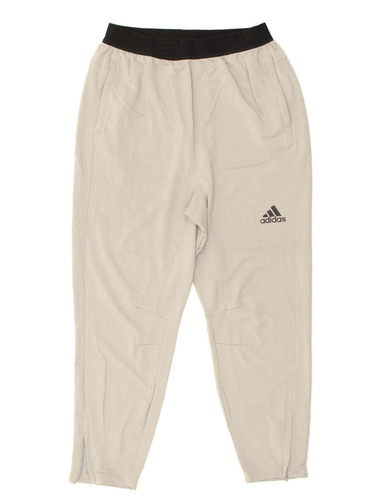 ADIDAS Mens Tracksuit Trousers Large White Rayon | Vintage Adidas | Thrift | Second-Hand Adidas | Used Clothing | Messina Hembry 