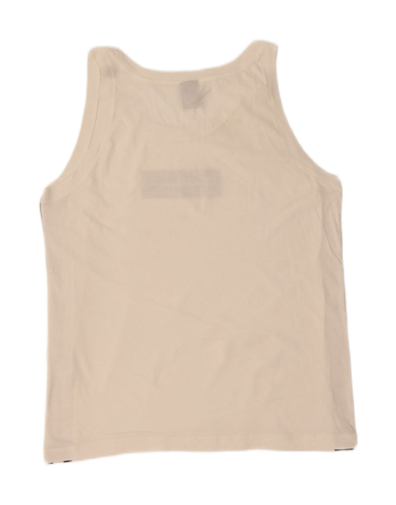 CHAMPION Mens Graphic Vest Top 2XL White Colourblock Vintage Champion and Second-Hand Champion from Messina Hembry 