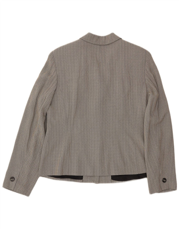Talbots Womens 2 Button 2 Piece Set UK 16 Large W34 L30 Grey Herringbone