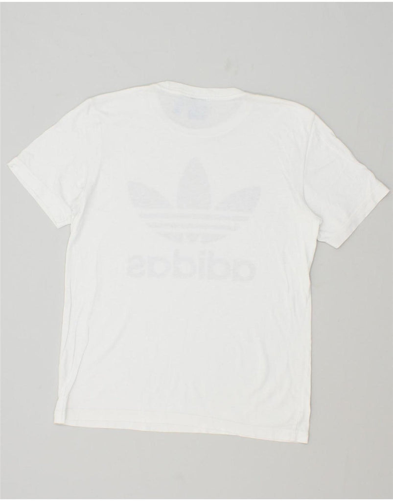 ADIDAS Mens Graphic T-Shirt Top Small White Cotton | Vintage Adidas | Thrift | Second-Hand Adidas | Used Clothing | Messina Hembry 