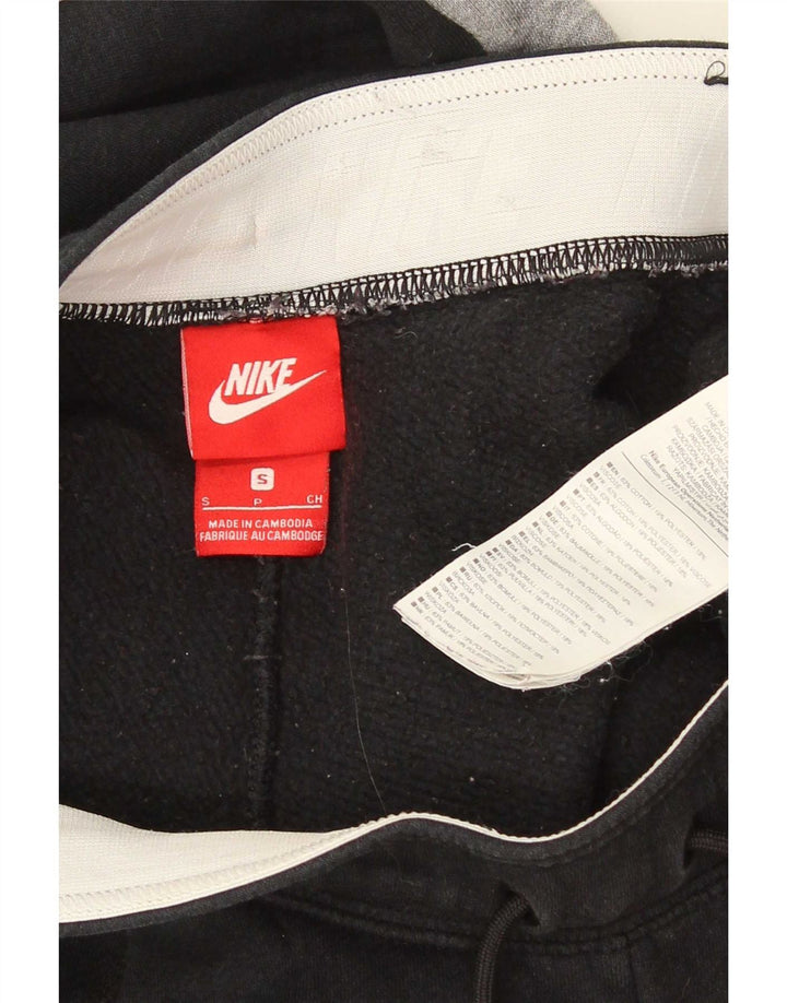 Nike Mens Tracksuit Trousers Joggers Small Black Colourblock Cotton