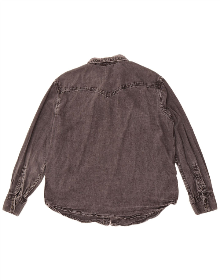 Levi's Mens Standard Denim Shirt XL Grey Cotton