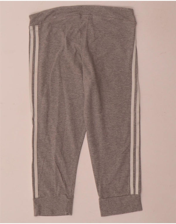 Adidas Womens Capri Tracksuit Trousers Joggers UK 8/10 Small Grey