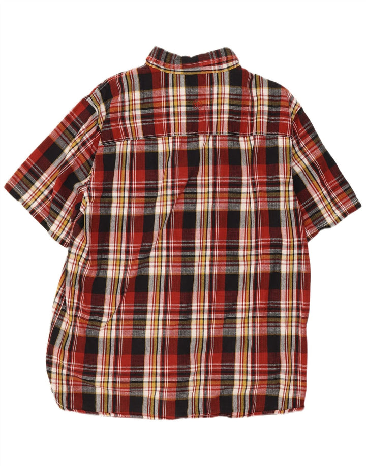 Fat Face Mens Short Sleeve Shirt Large Multicoloured Check Cotton