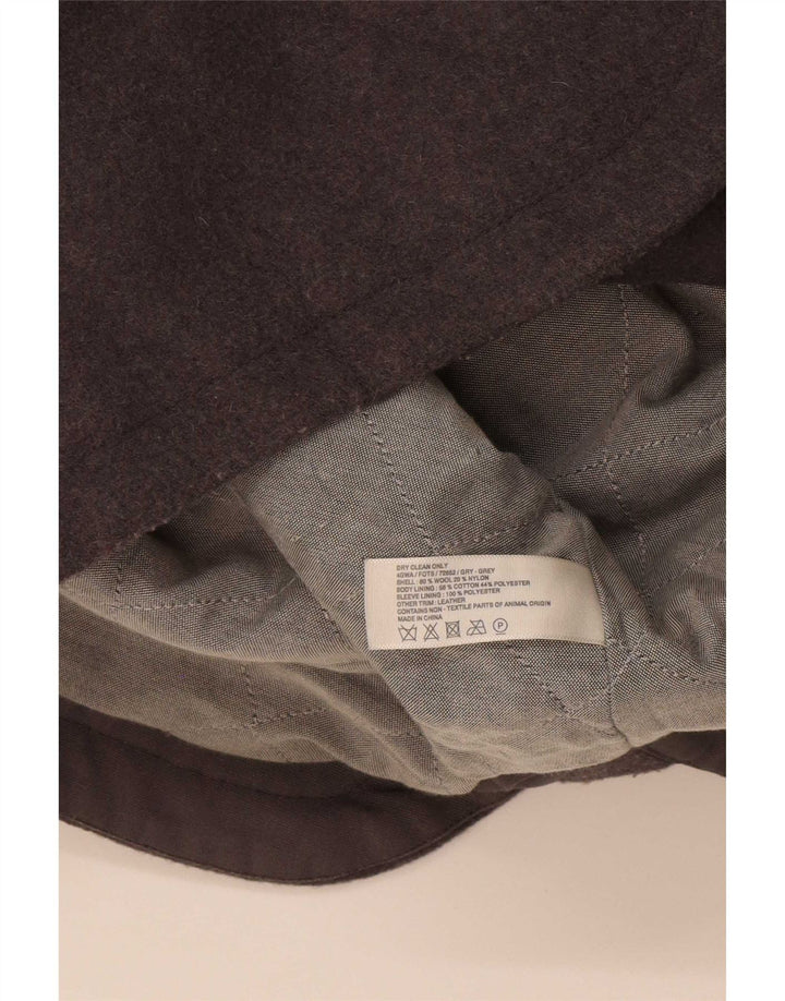 Fat Face Womens Hooded Oversized Parka Jacket UK 10 Small Grey Wool