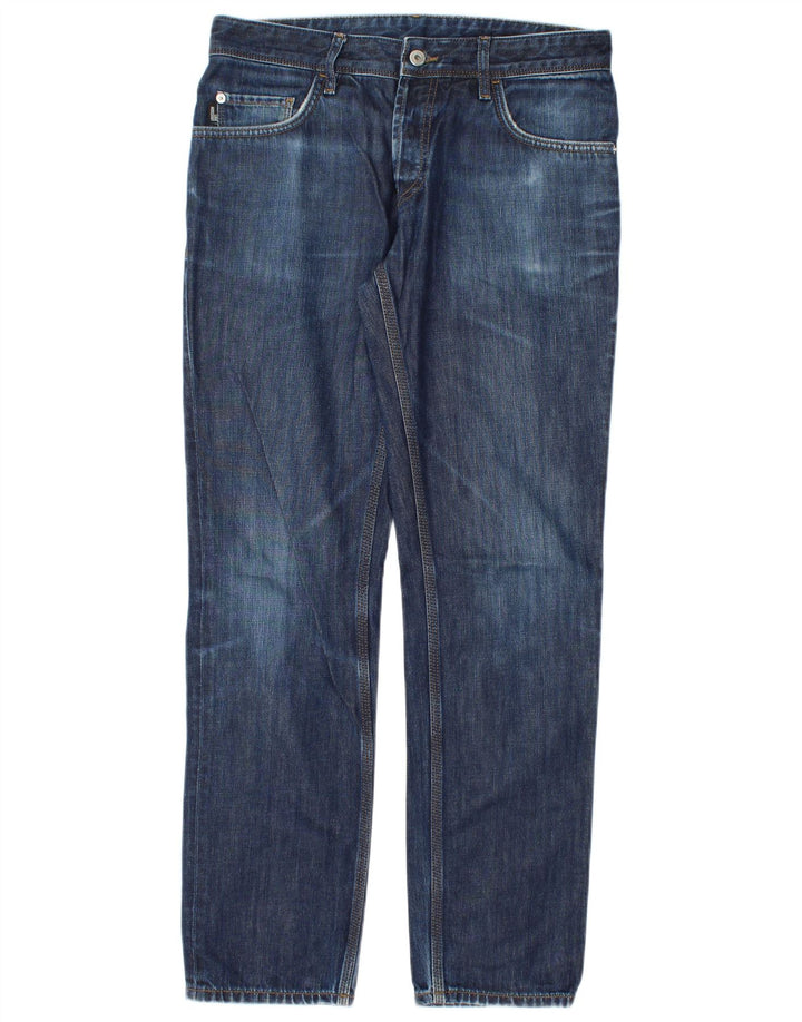 Moschino Mens Straight Jeans W32 L31 Blue Cotton