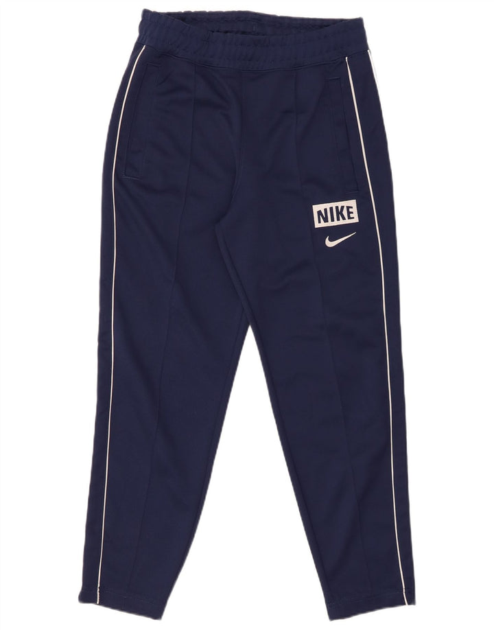NIKE Mens Tracksuit Trousers Small Navy Blue Polyester