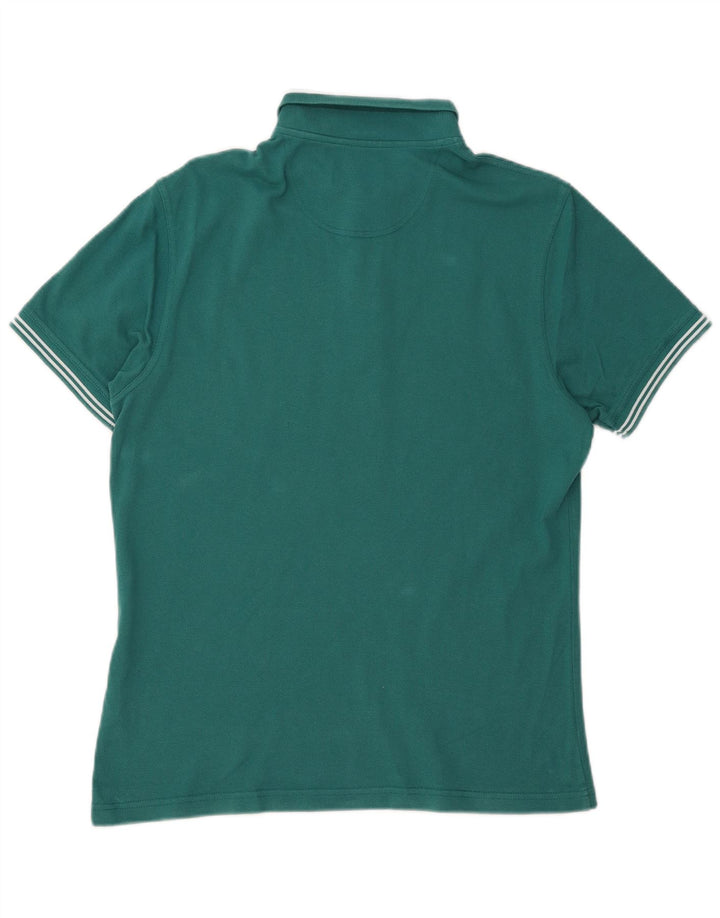 BARBOUR Mens Polo Shirt Medium Green Cotton