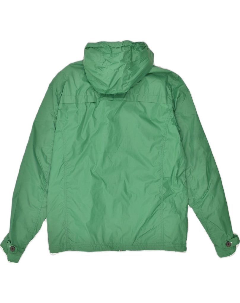 PULL & BEAR Mens Hooded Rain Jacket UK 40 Large Green Polyester | Vintage Pull & Bear | Thrift | Second-Hand Pull & Bear | Used Clothing | Messina Hembry 