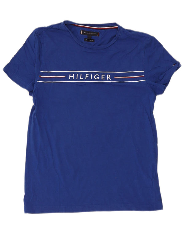 Tommy Hilfiger Mens Graphic T-Shirt Top Small Blue Cotton