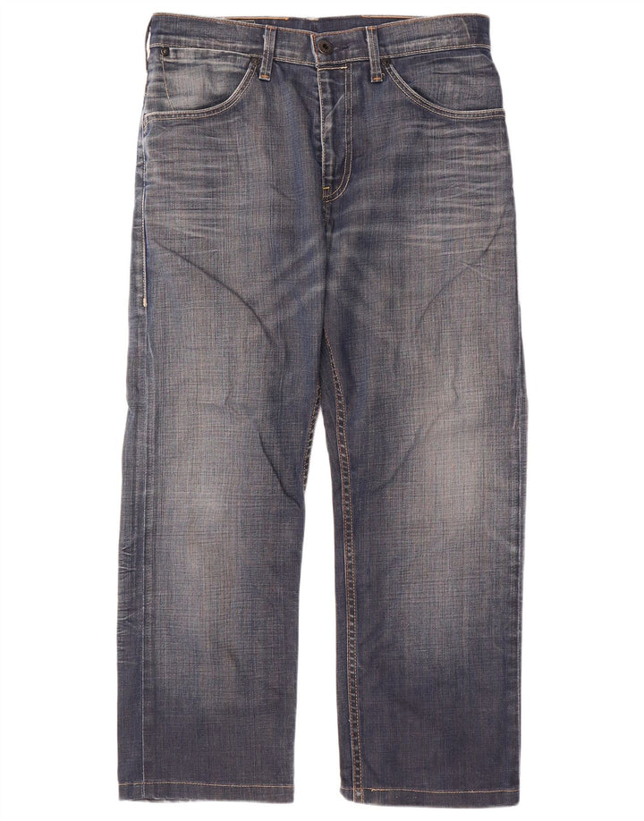 Levi's Mens Straight Jeans W34 L29 Blue Cotton