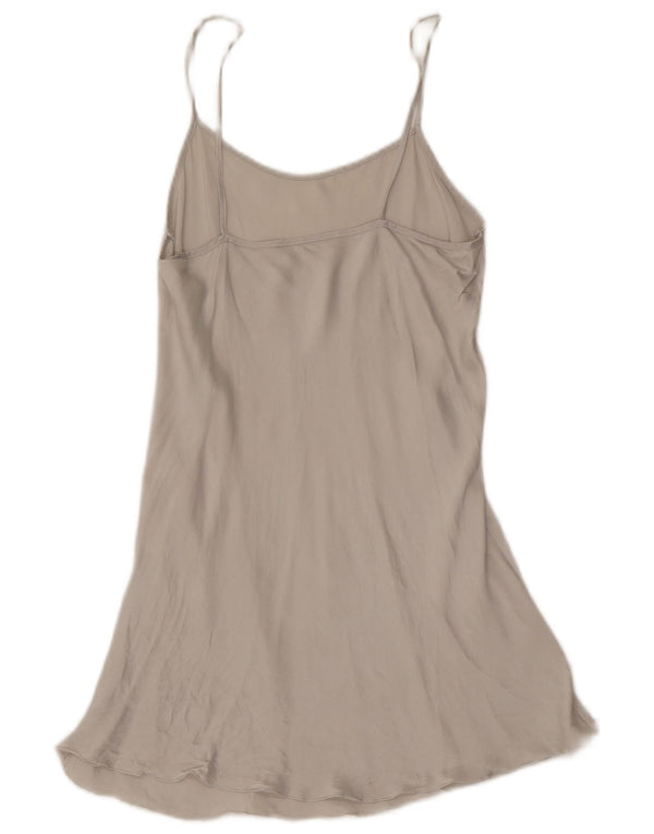 Vintage Womens Slip Dress UK 10 Small Grey