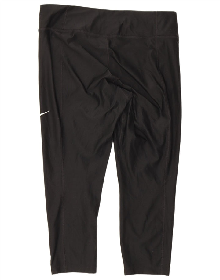 Nike Womens Dri Fit Capri Leggings UK 18 XL Black