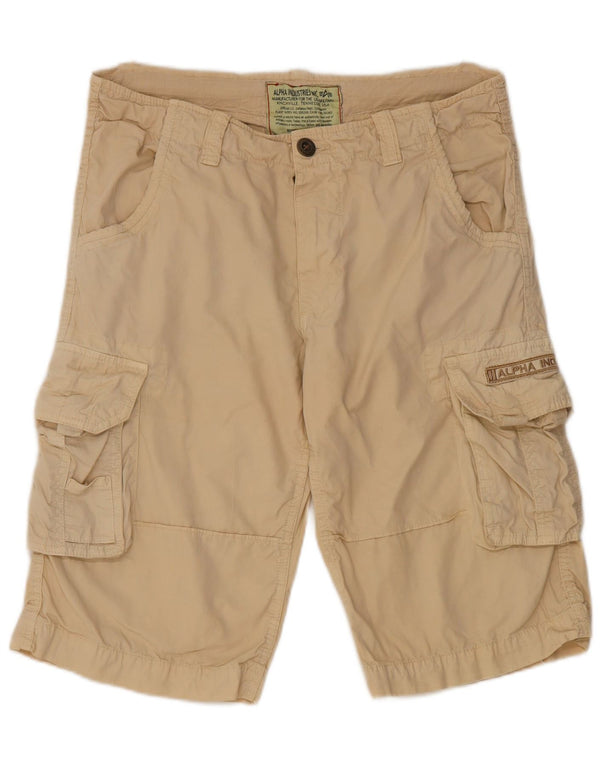 Alpha Industries Mens Cargo Shorts W32 Medium Beige