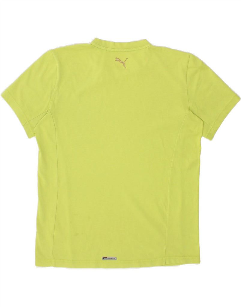 PUMA Mens Graphic T-Shirt Top Medium Yellow | Vintage Puma | Thrift | Second-Hand Puma | Used Clothing | Messina Hembry 