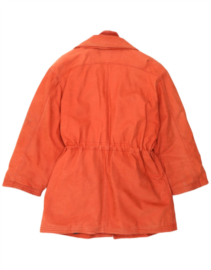 Vintage Womens Duffle Jacket IT 46 Large Orange