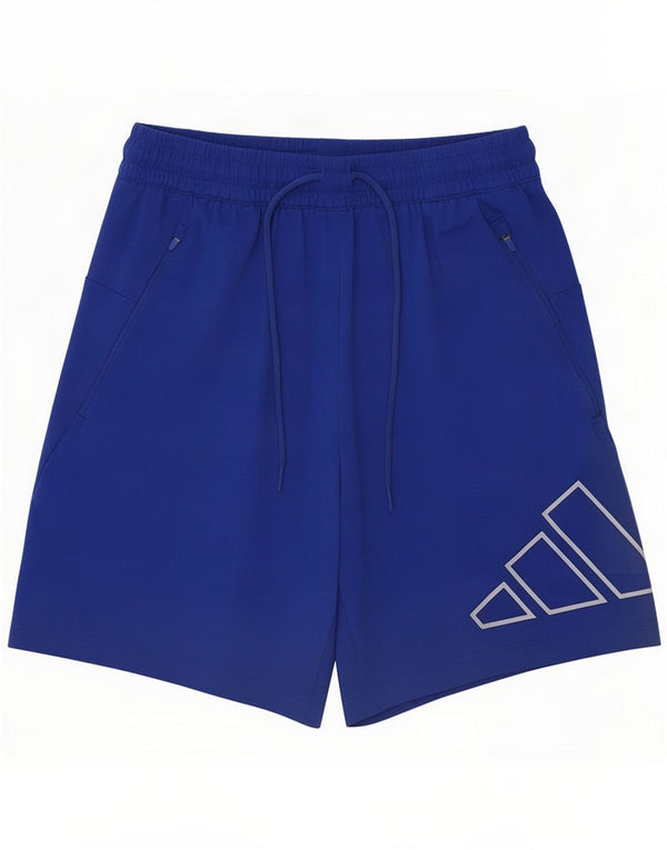 Adidas Mens Graphic Sport Shorts Small Blue Polyester