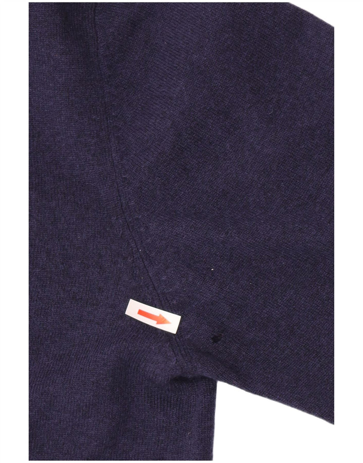 Kappa Mens Cardigan Sweater XL Navy Blue Virgin Wool
