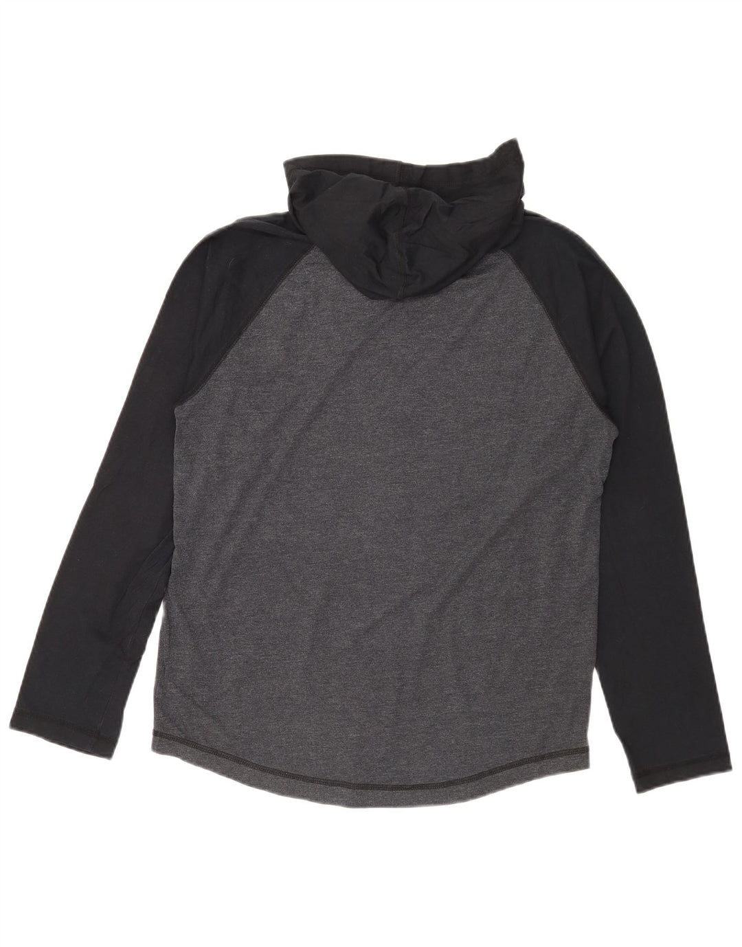 Puma Mens Hooded Top Long Sleeve Medium Grey Colourblock Cotton