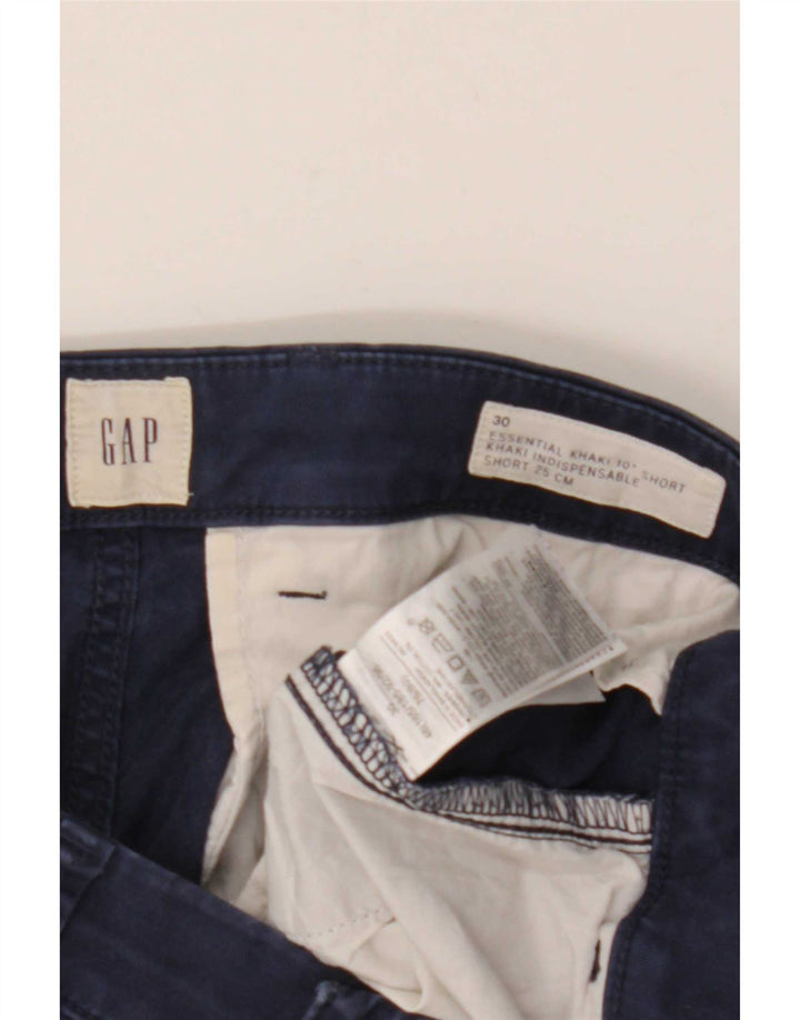 Gap Mens Khakis Chino Shorts Medium W30 Navy Blue Cotton