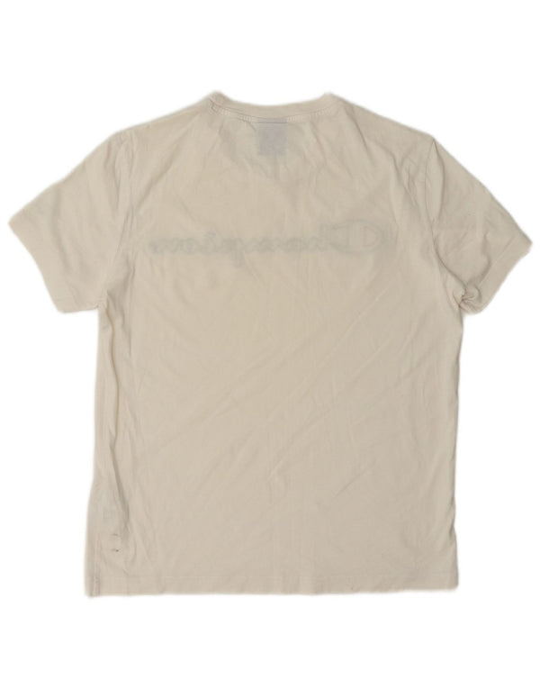 Champion Mens Graphic T-Shirt Top XS White Cotton