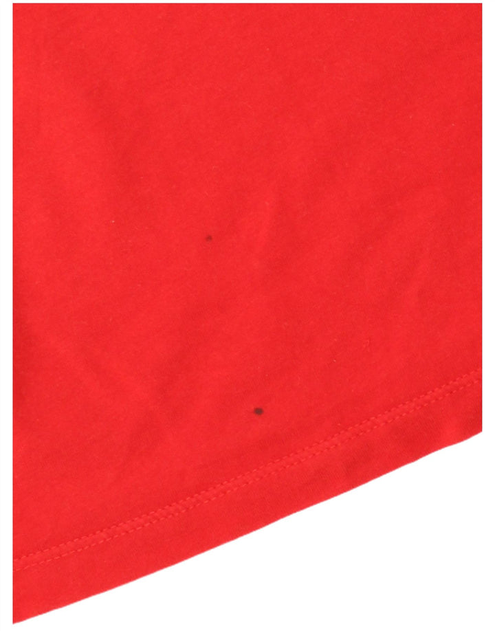 Adidas Womens Graphic T-Shirt Top UK 14 Medium Red Cotton