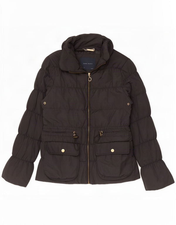 Zara Womens Padded Jacket UK 14 Large Navy Blue