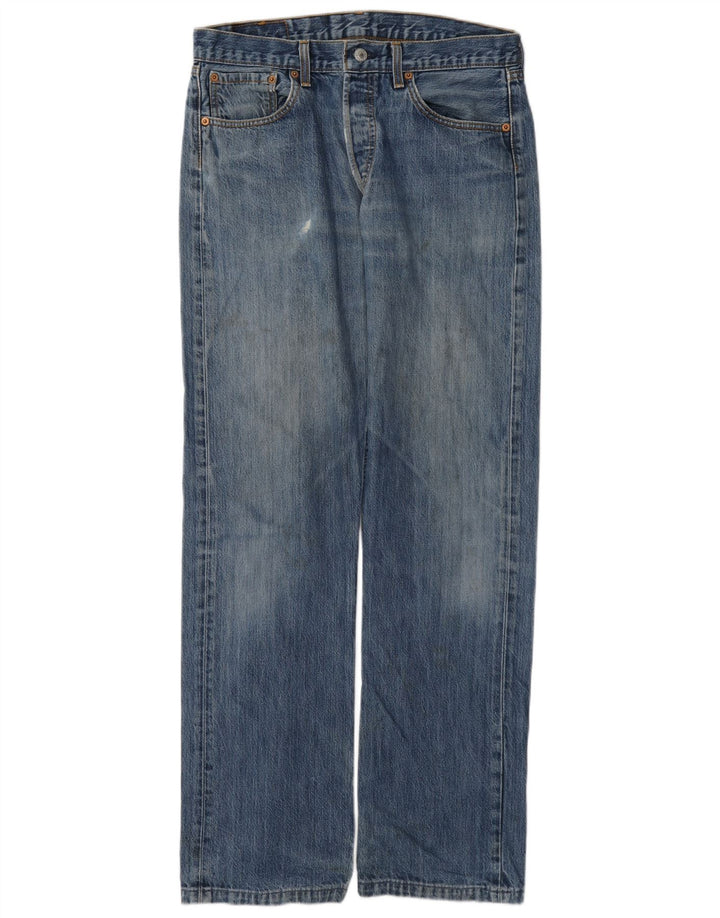 Levi's Mens 501 Straight Jeans W33 L36 Blue Cotton