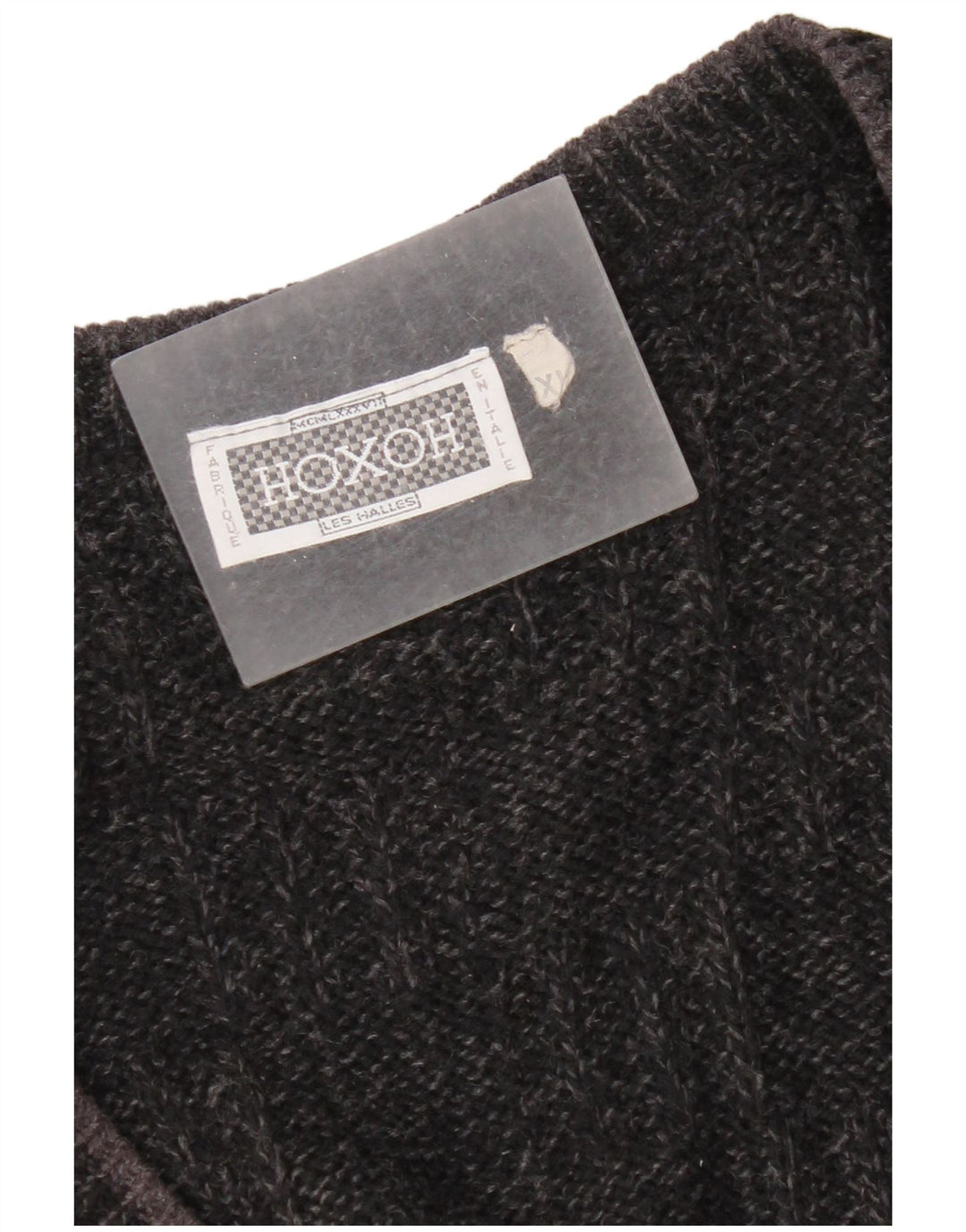 Vintage Mens Cardigan Sweater XL Black