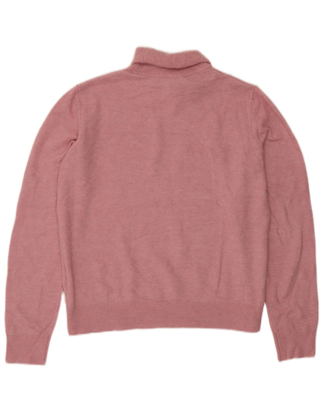 Marks & Spencer Womens Roll Neck Jumper Sweater UK 10 Small Pink Polyester