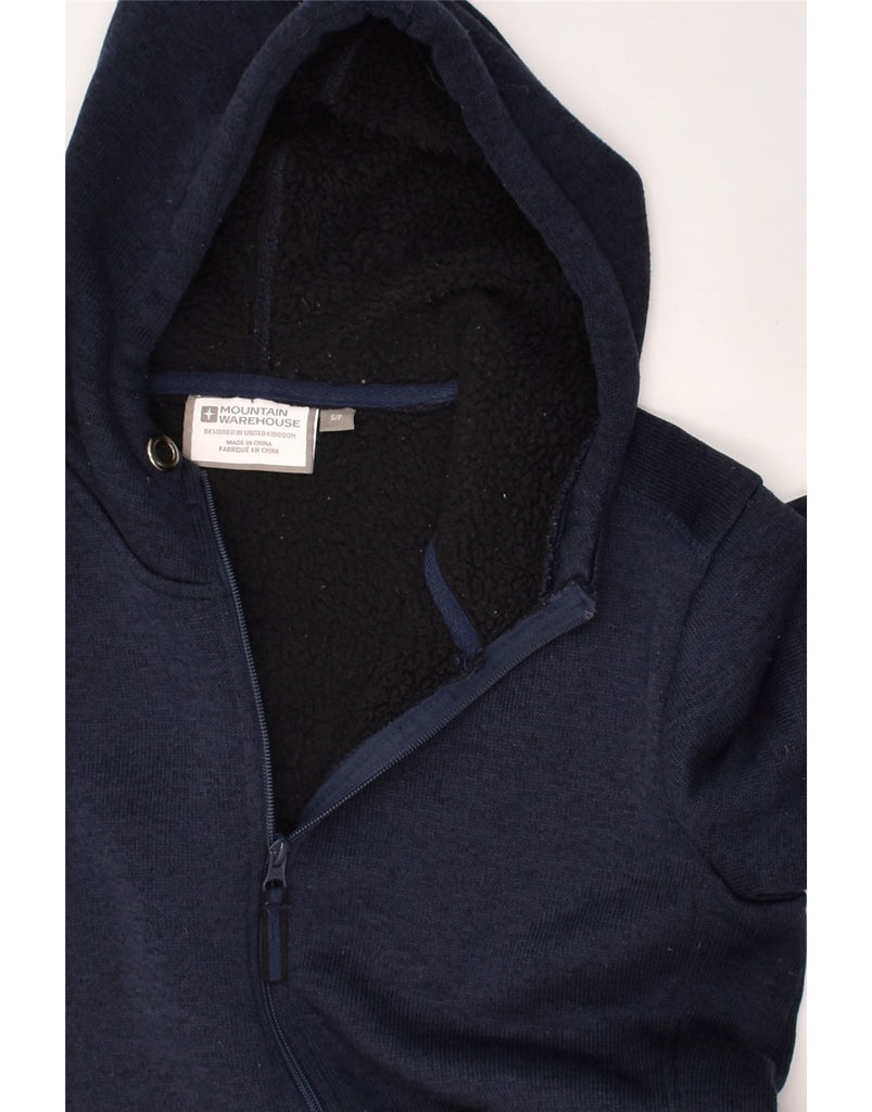 MOUNTAIN WAREHOUSE Mens Zip Hoodie Sweater Small Navy Blue Polyester | Vintage Mountain Warehouse | Thrift | Second-Hand Mountain Warehouse | Used Clothing | Messina Hembry 