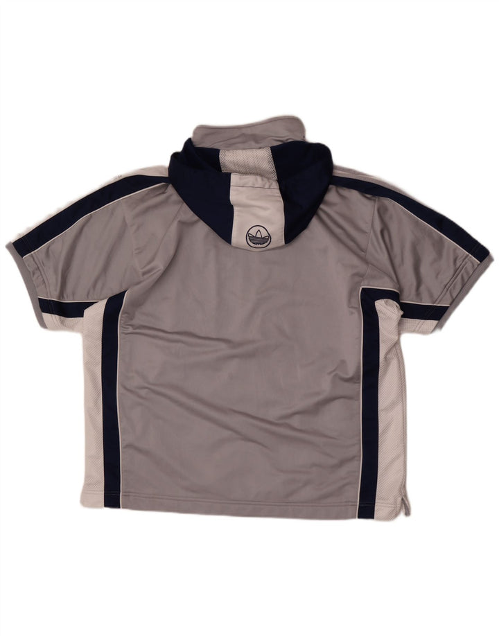 Adidas Mens Graphic Tracksuit Top Jacket UK 40/42 Medium Grey Colourblock