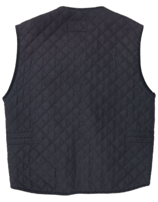 Armata Di Mare Mens Quilted Gilet IT 54 2XL Navy Blue Polyester