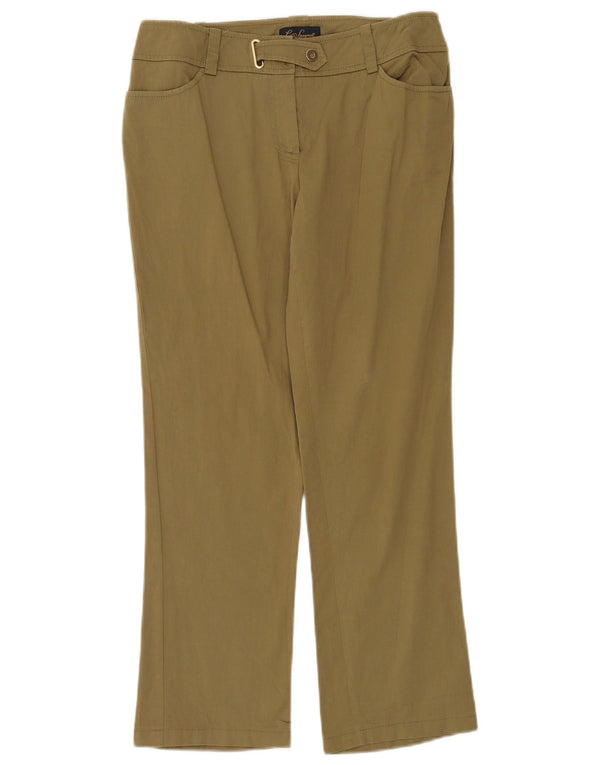 Luisa Spagnoli Womens Straight Casual Trousers IT 44 Medium W30 L26 Khaki