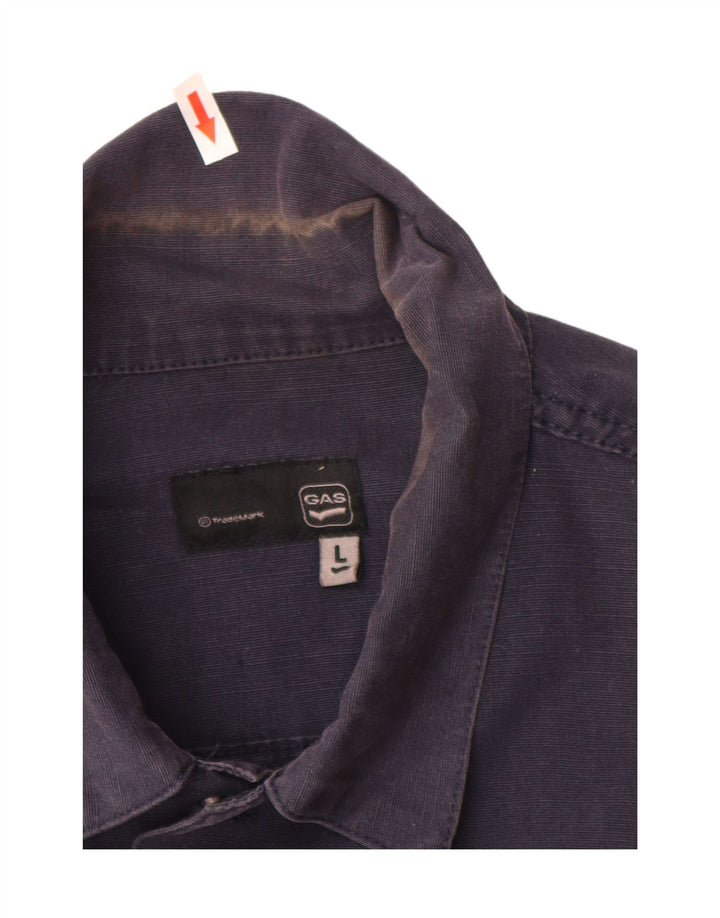 Gas Mens Bomber Jacket UK 40 Large Navy Blue Cotton