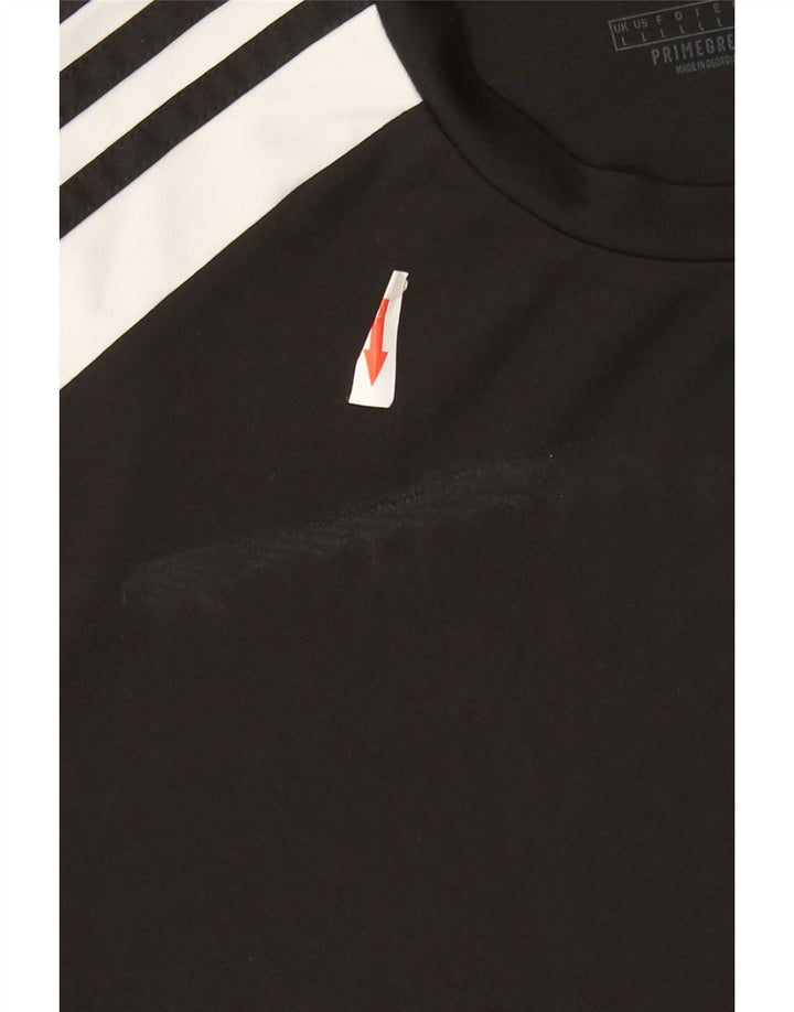 ADIDAS Mens Aeroready T-Shirt Top Large Black Colourblock Polyester