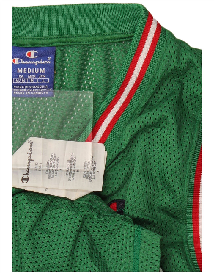 CHAMPION Womens Vest Top UK 14 Medium Green Polyester