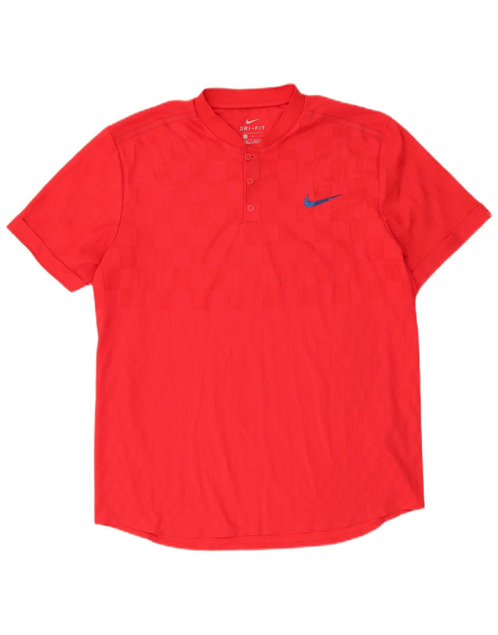 Nike Mens Dri Fit T-Shirt Top Large Red Polyester