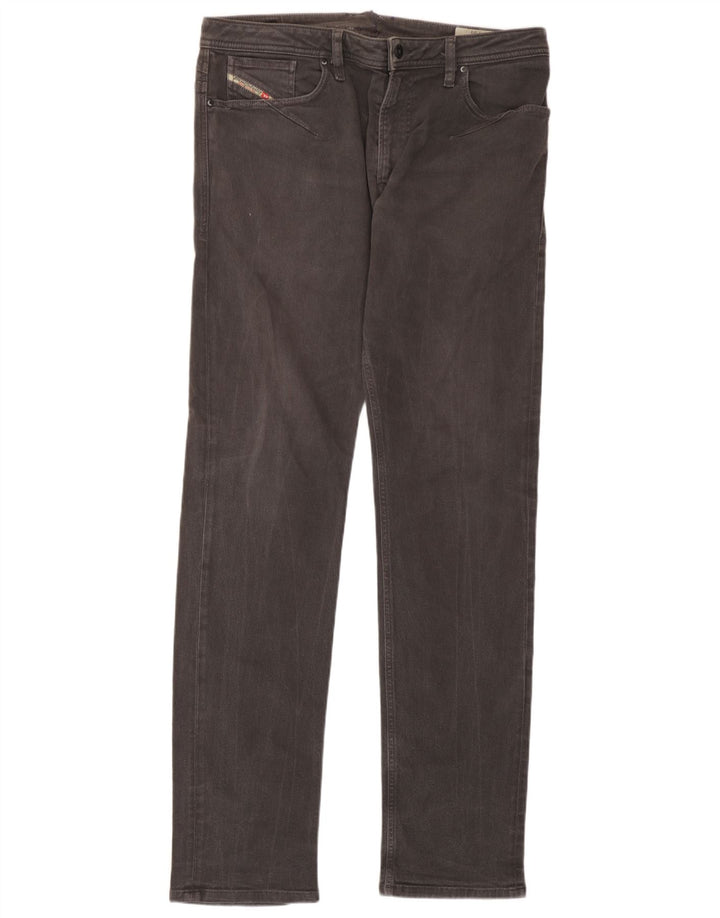 Diesel Mens Slim Jeans W36 L34 Grey Cotton