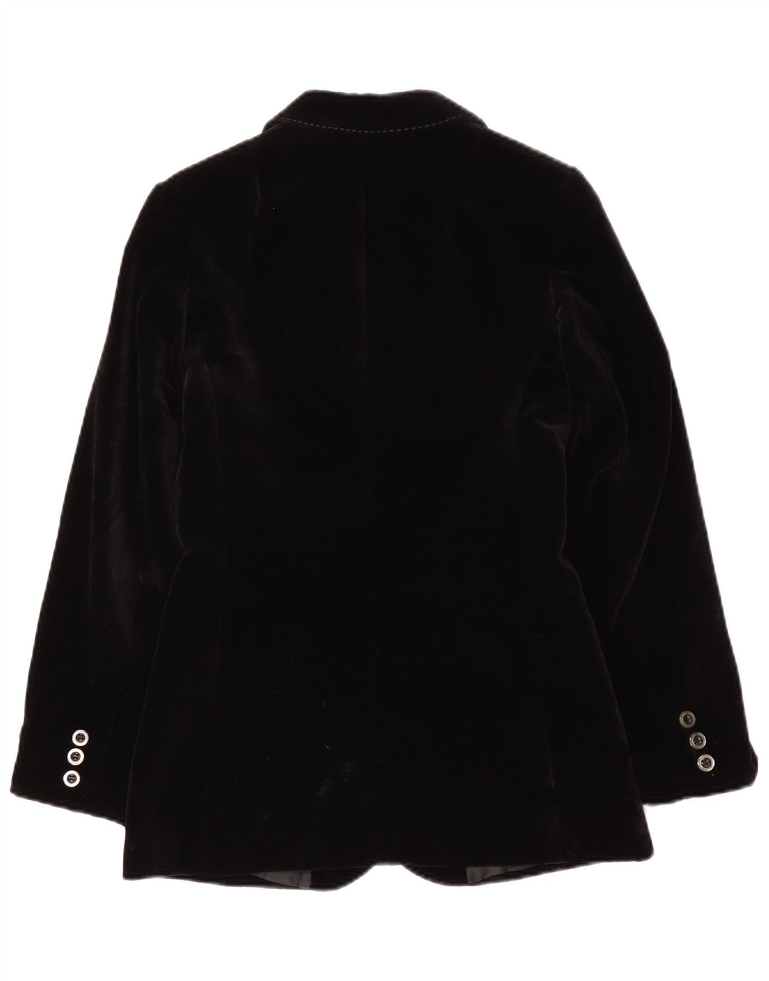 Your Sixth Sense Womens Velvet 3 Button Blazer Jacket EU 36 Small Black